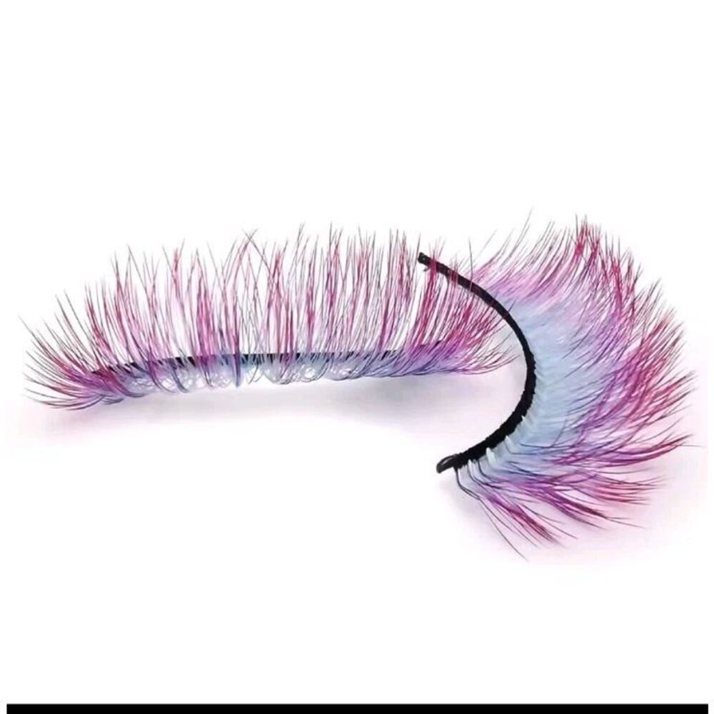 NWOT Set of 5 Ombre Teal Magenta Lashes - Picture 2 of 5
